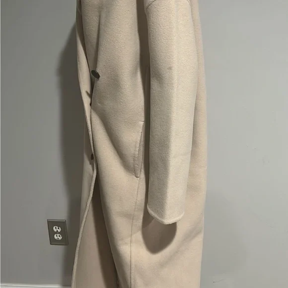 Rag & bone Thea Beige Wool Double-Breasted Coat Size Large - Picture 8 of 13